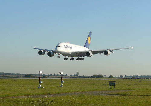 Lufthansa - Airbus A380 poprvé v Praze