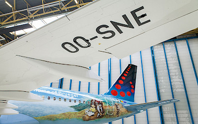 Airbus A320 společnosti Brussels Airlines s novým livery (foto: Brussels Airlines)