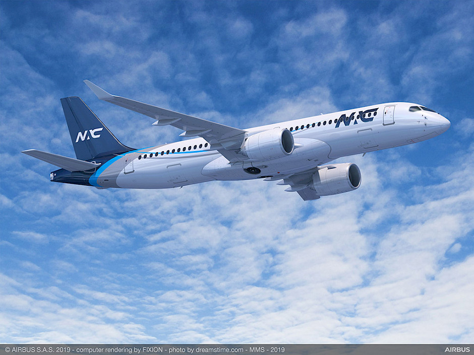 Airbus A220-300 v barvách Nordic Aviation Capital (foto: Airbus)