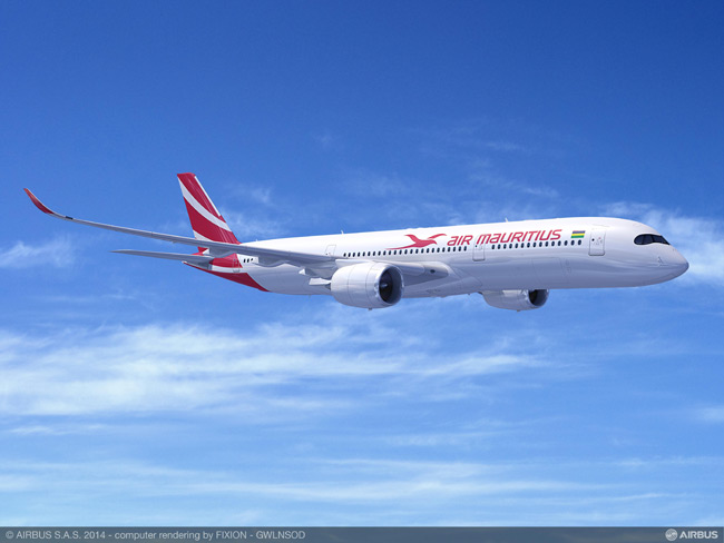 První dva Airbusy A350 se ve flotile Air Mauritius objeví ještě letos (foto: Airbus SAS)